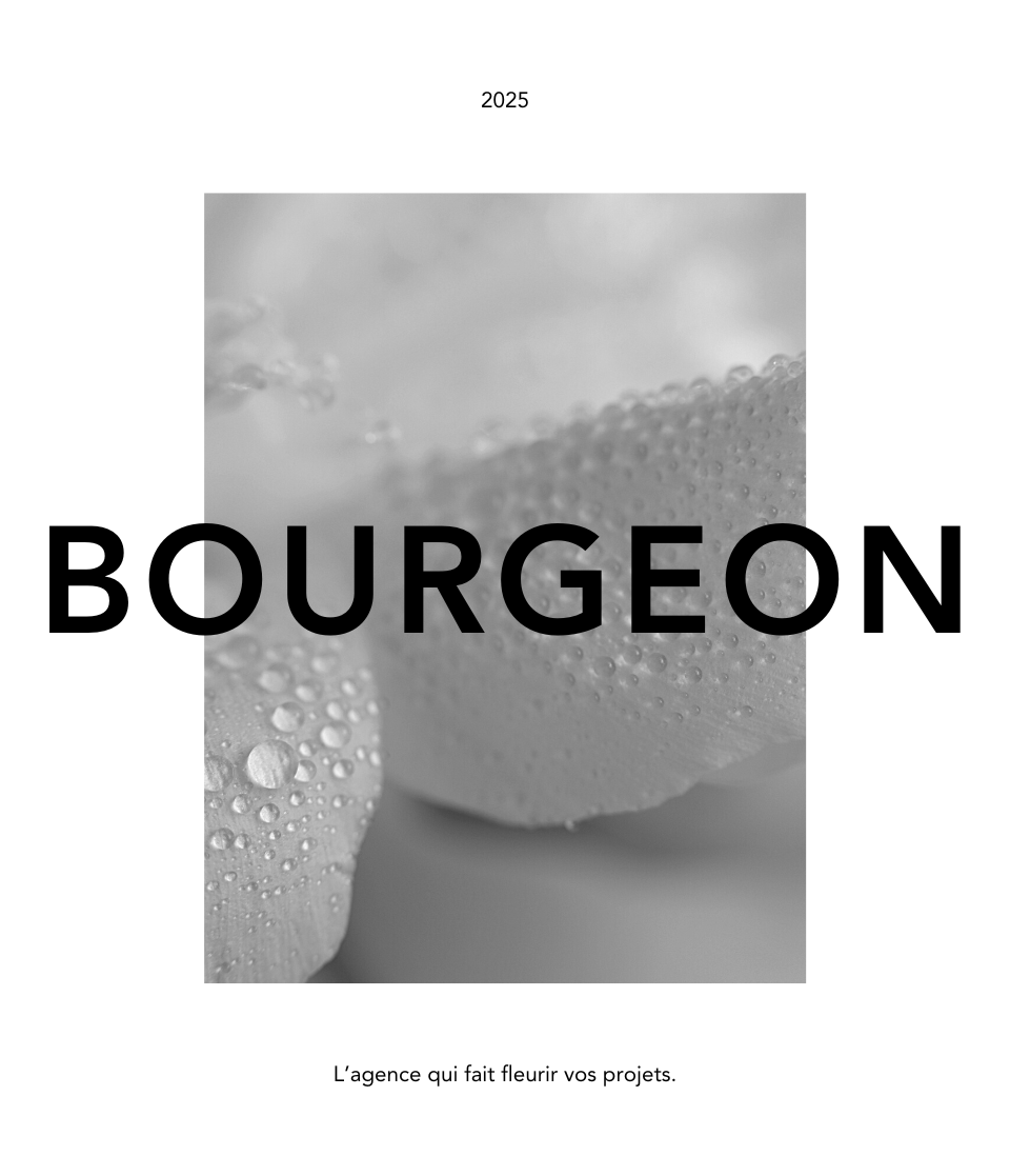 Affiche agence Bourgeon, marketing & communication